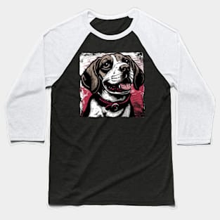 Retro Art Beagle Dog Lover Baseball T-Shirt